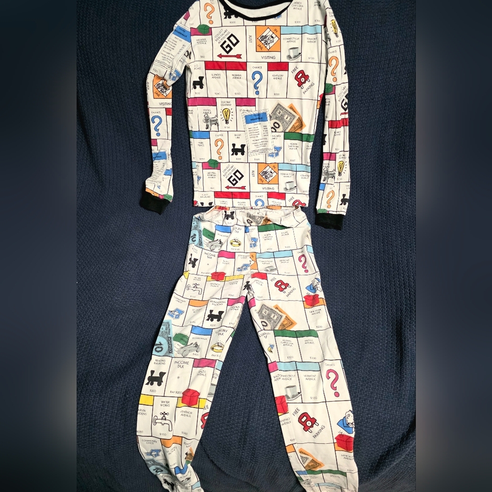 BedHead Monopoly Themed Kids Pajamas - Multicolor, Size 10